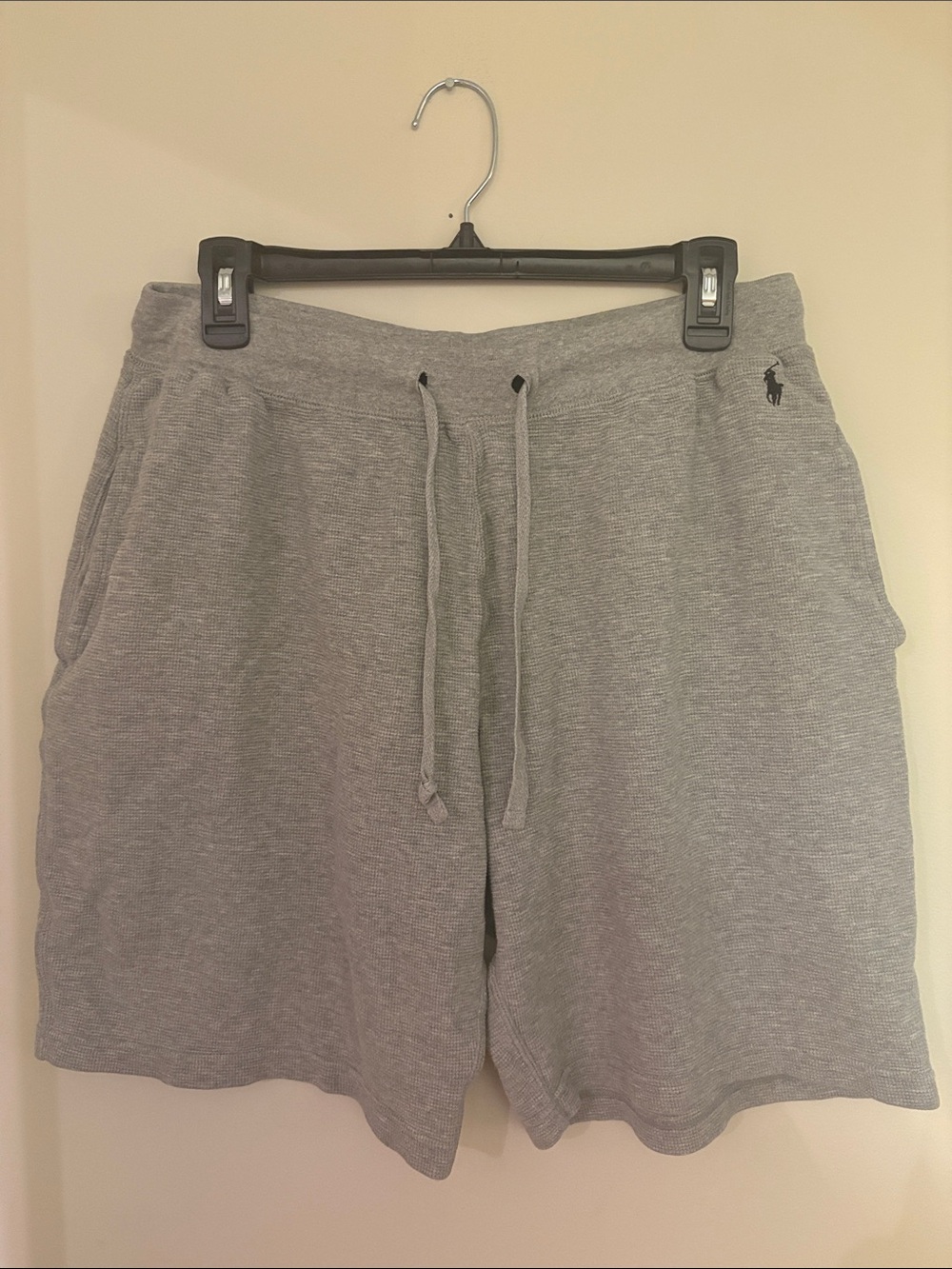 Polo by Ralph Lauren Gray Drawstring Waffle Knit Sleep Shorts size L